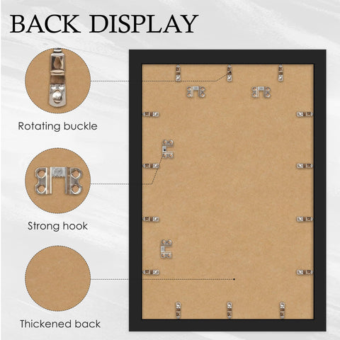 YiTanli back view with hanging hardware, easy stable horizontal or vertical mounting