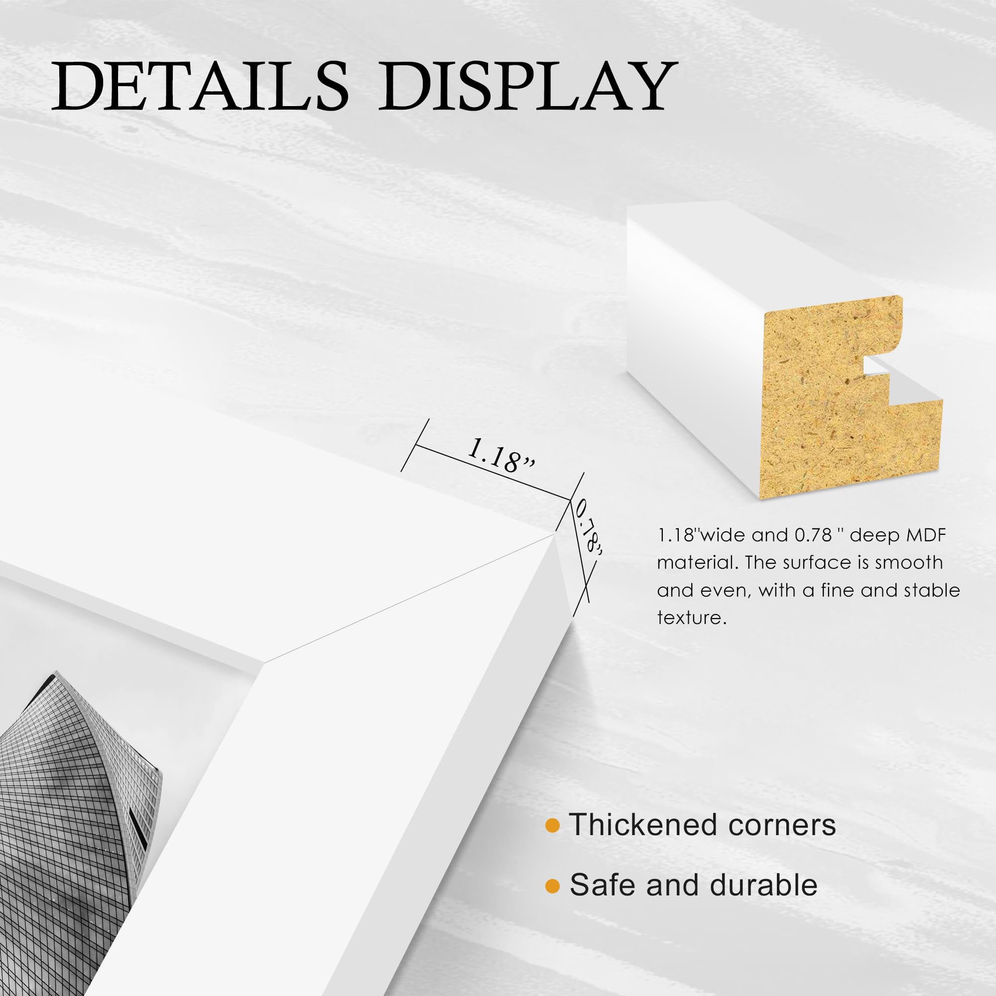 YiTanli packaged frame with foam strips protecting corners during shipping