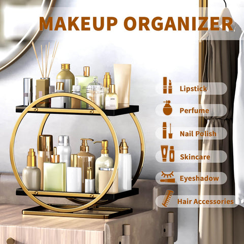 YIWANFW organizer on bathroom counter creating neat storage