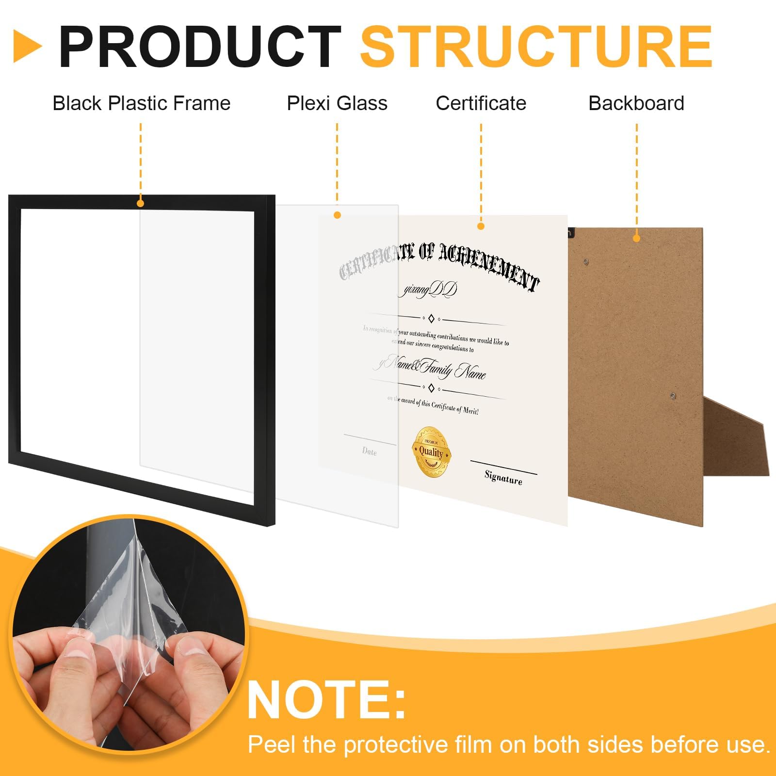 YixangDD close-up plexiglass edge showing clear view and lightweight safety