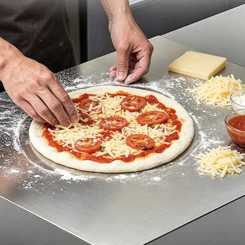 YIYUHAR oven-safe demo with pizza demonstrating heat tolerance and multitask use