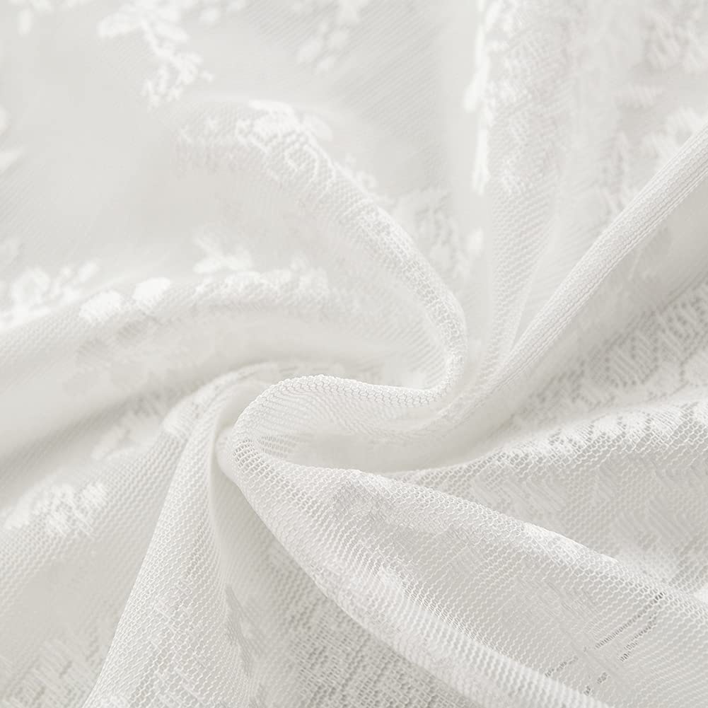 YJ YANJUN lace pattern texture zoom showing knitted floret detail and softness