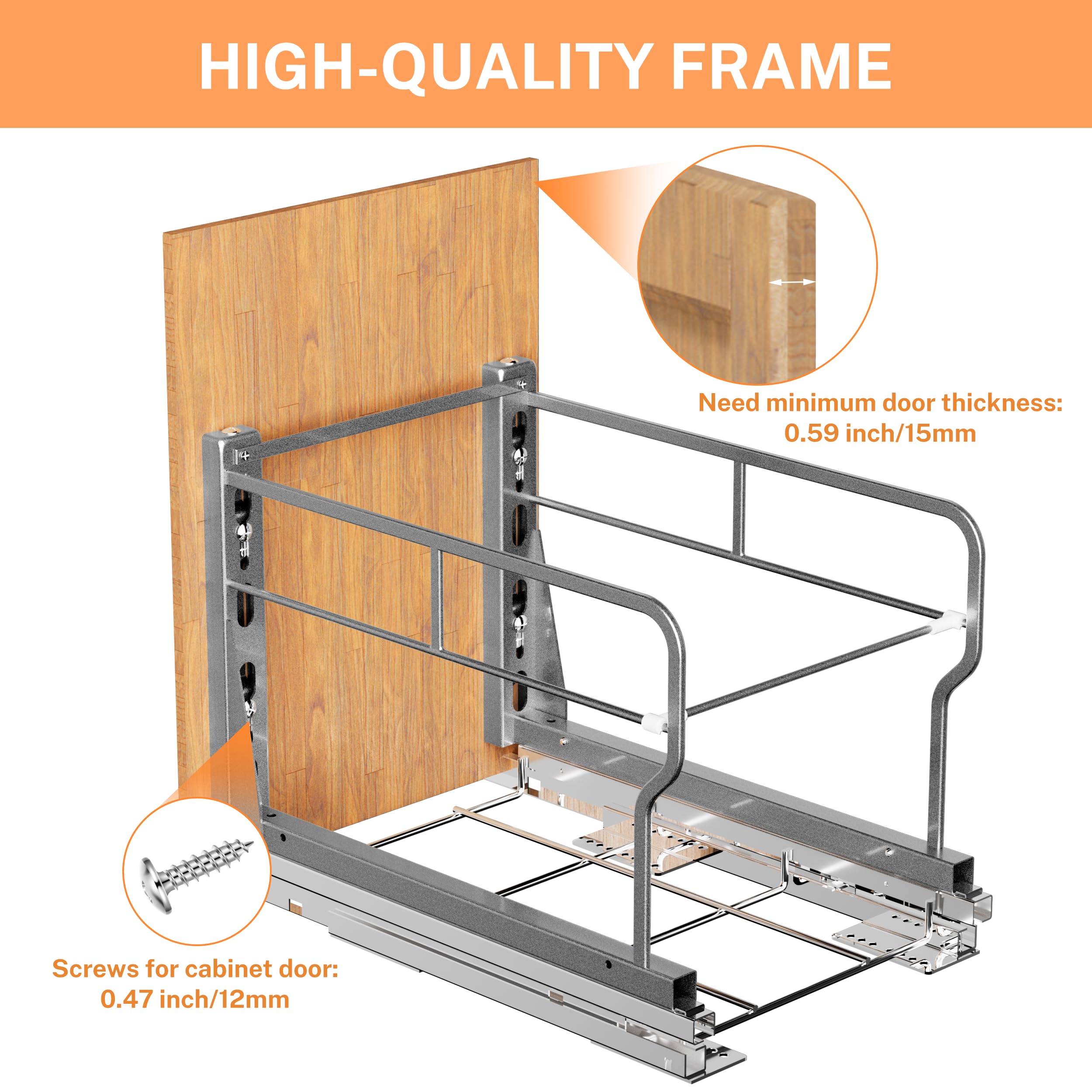 YJHome mounting hardware and screws included for straightforward installation