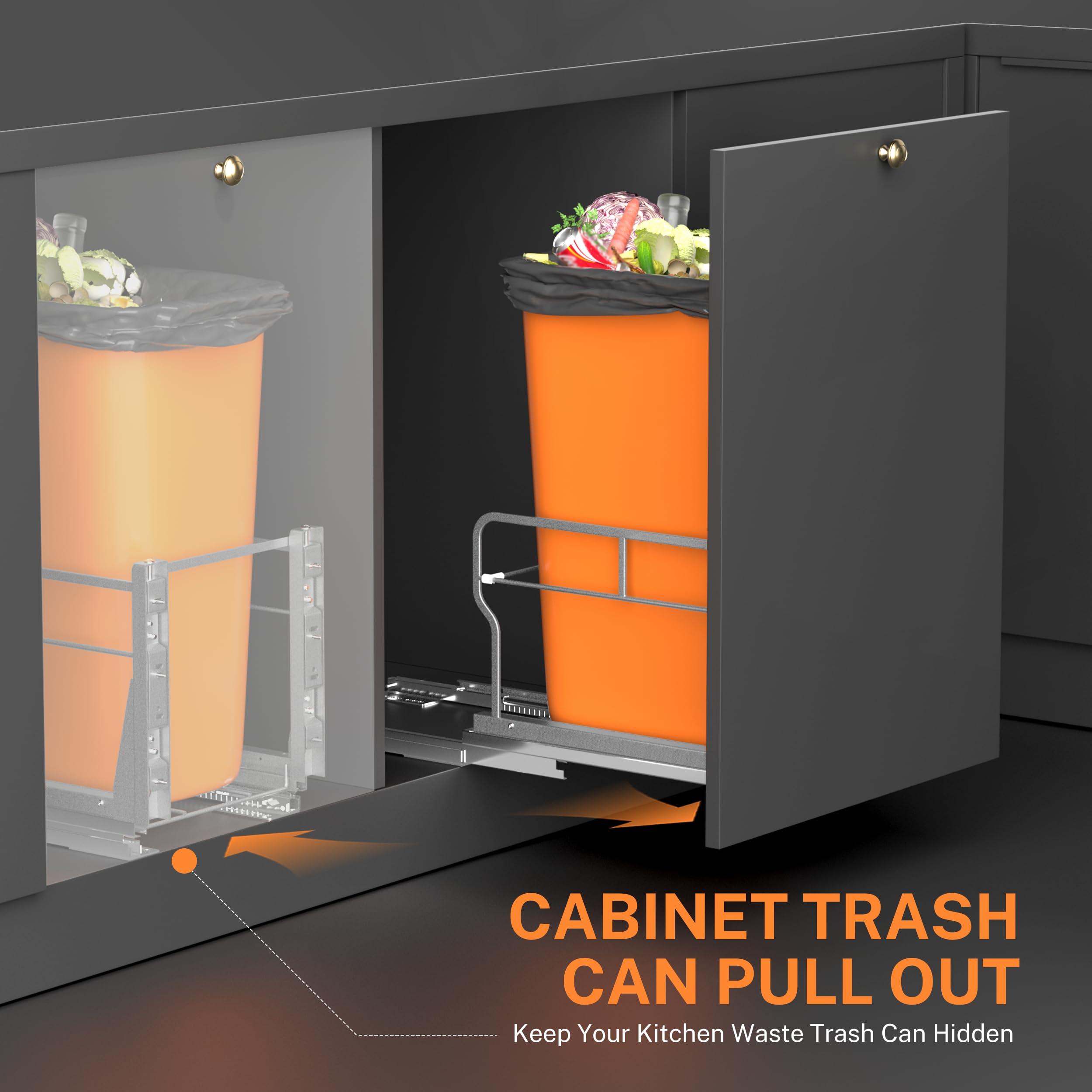 YJHome next to a 7–10 gal bin illustrating compatible size and fit