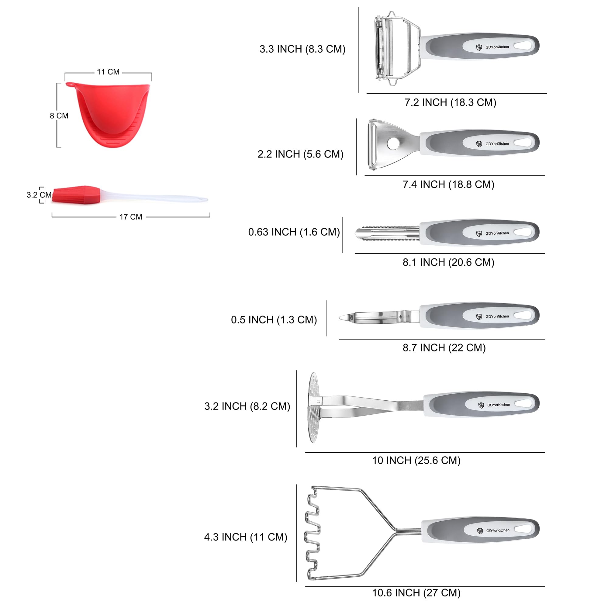 YK GDYORKITCHEN size comparison with a potato illustrating scale and practical kitchen storage benefit