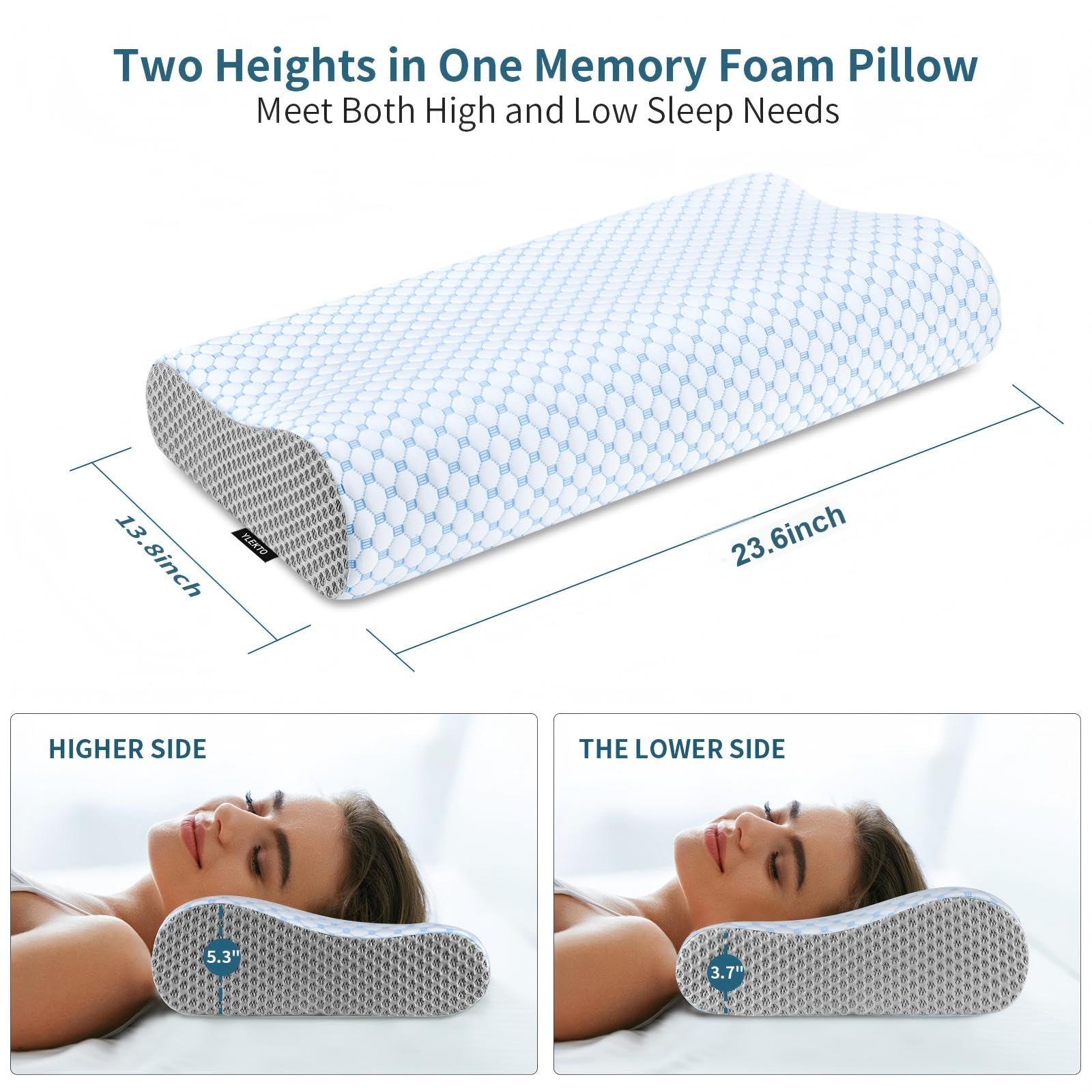 Ylekto zippered removable cool-silk cover demonstrating breathable washable convenience