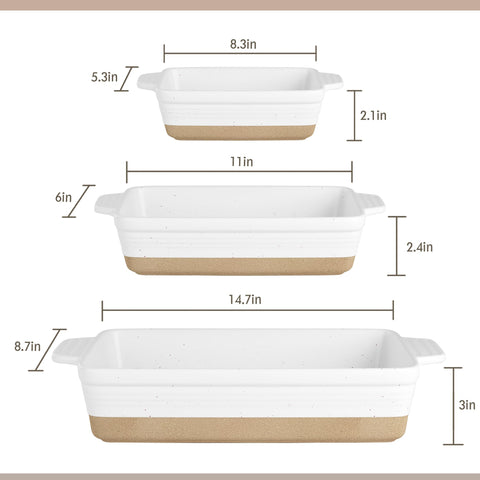 YMASINS large dish holding lasagna to demonstrate oven-to-table serving benefit