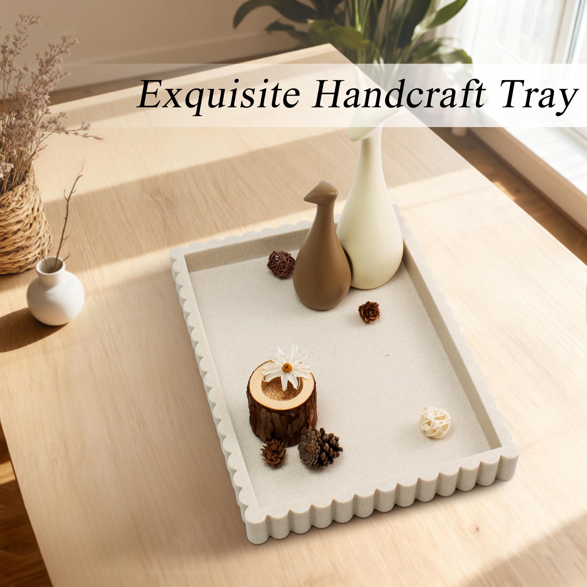 YMXYJM tray styled on entryway table showing welcoming organization and decor