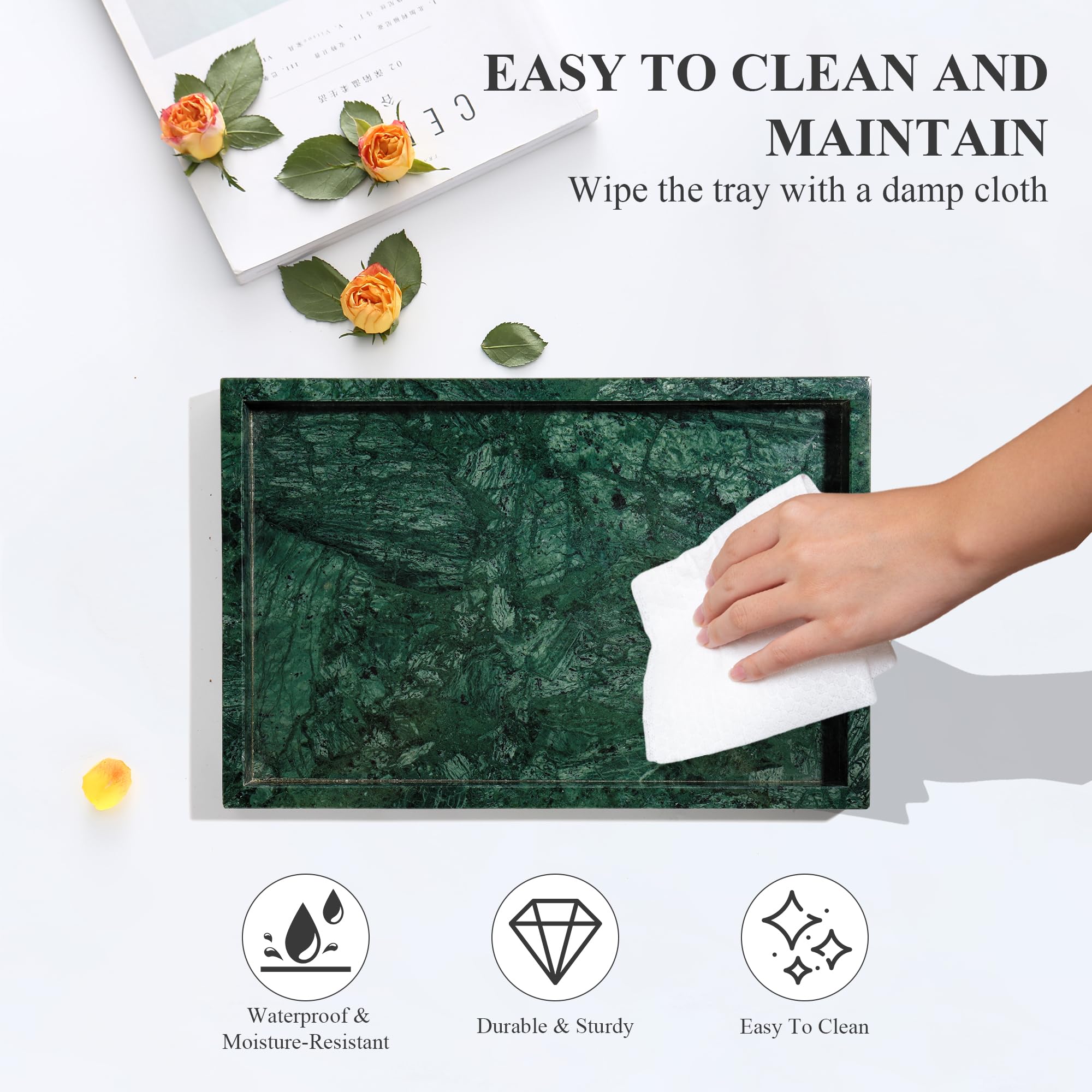 YMXYJM tray on dresser with jewelry illustrating decorative storage benefit