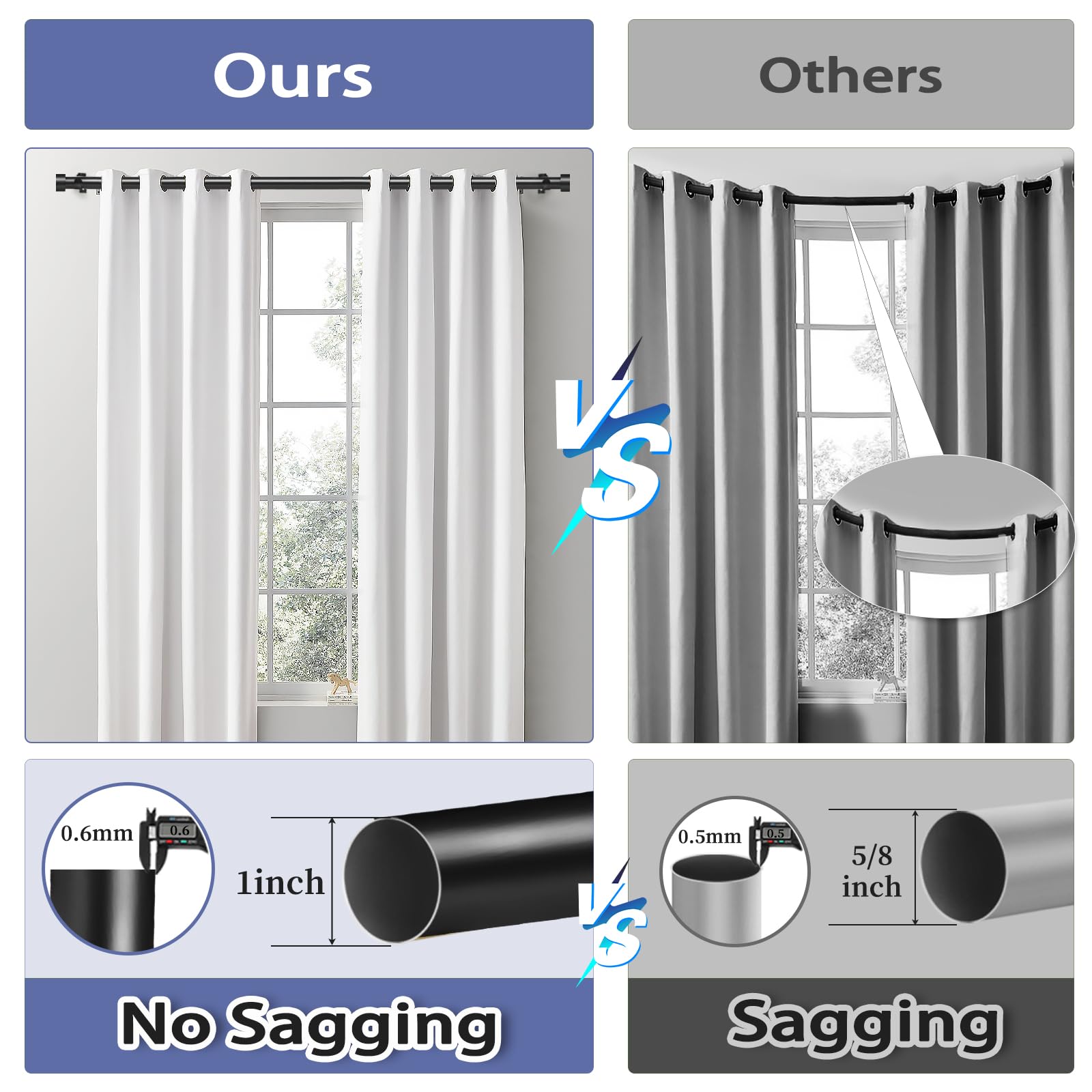 YNL curtain holdback detail showing matching finish and tidy curtain hold