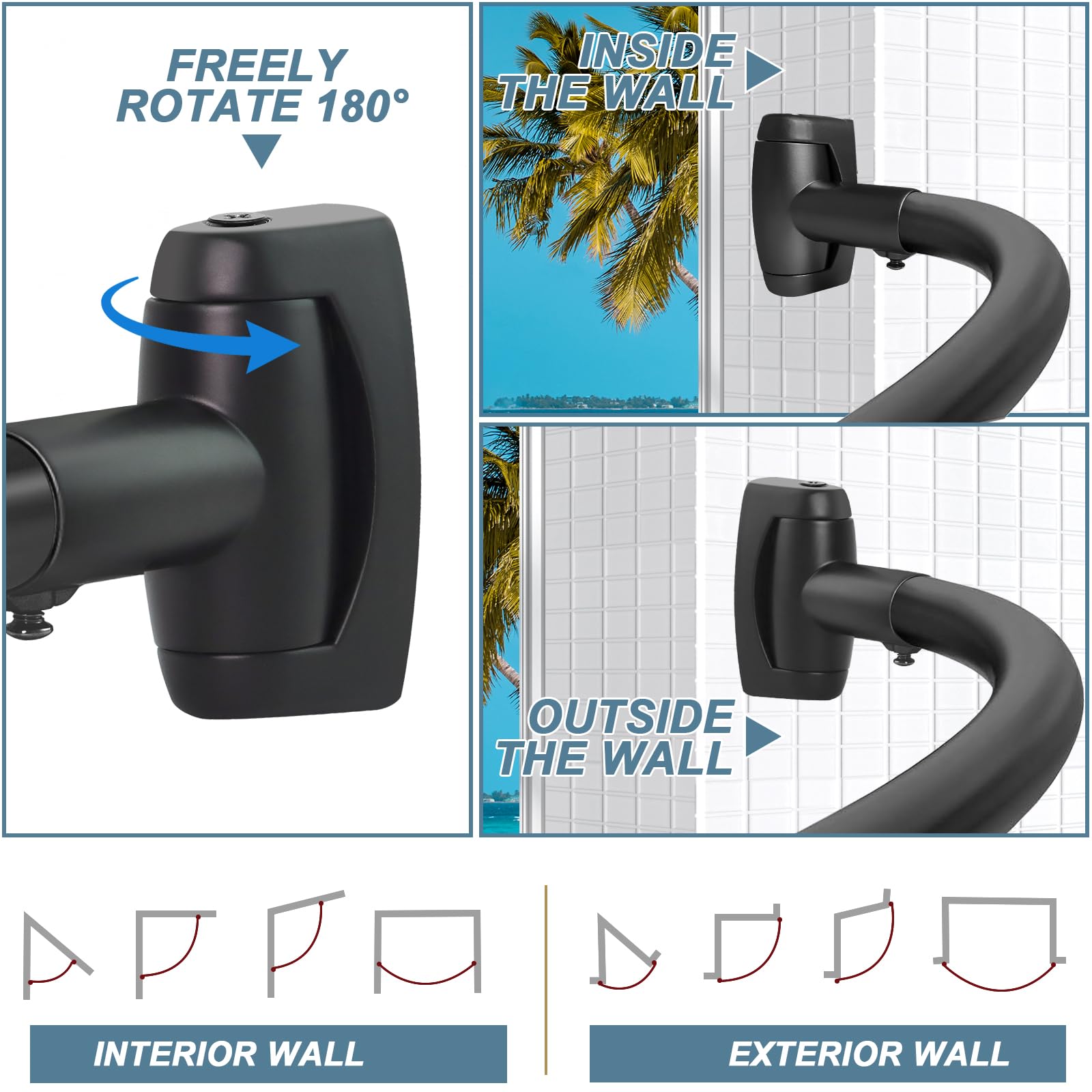 YNL end cap and mounting bracket detail for stable wall support