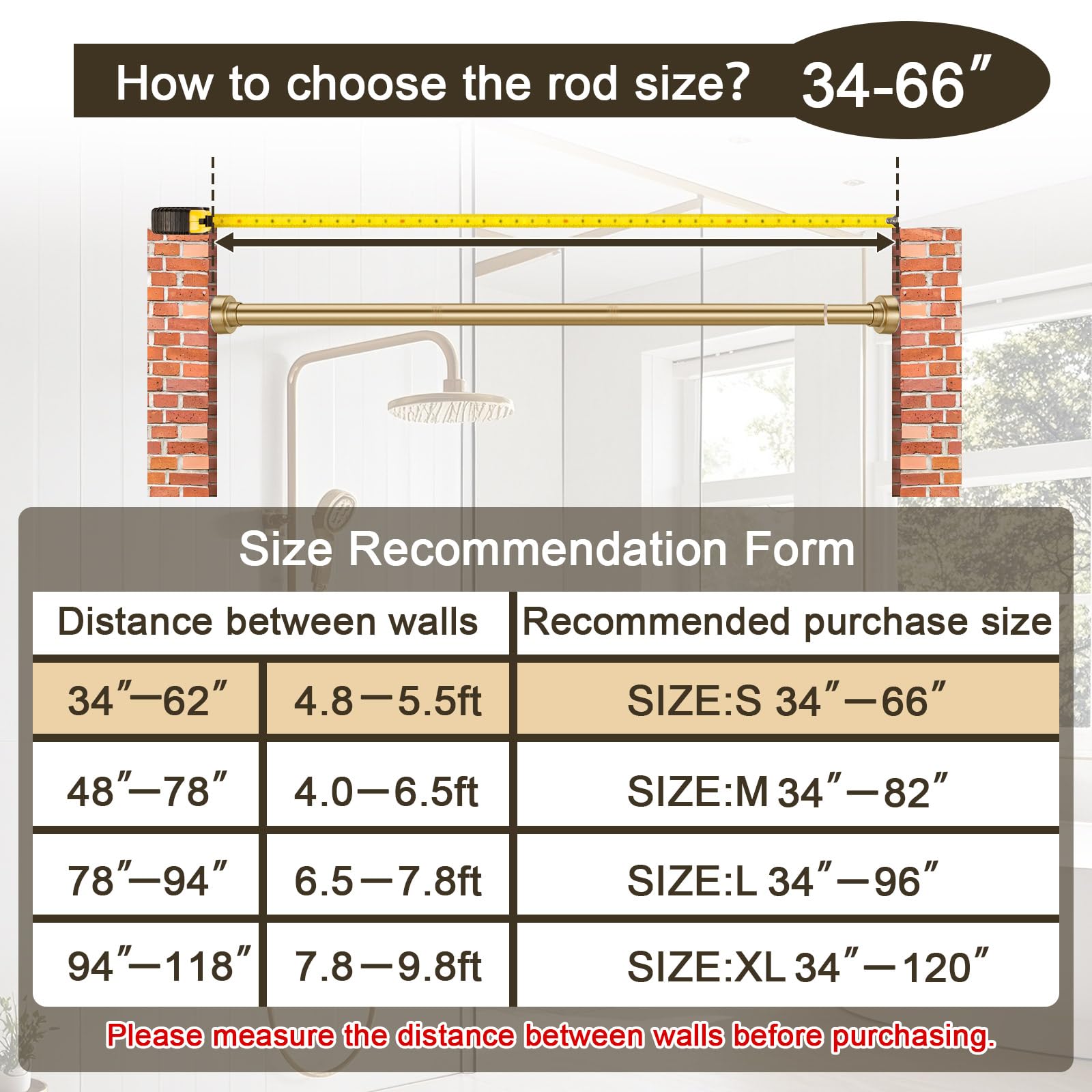 YNL rod near steaming shower illustrating humidity-resistant finish benefit