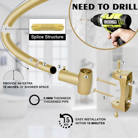YNL installed in bathroom illustrating expanded shower area and comfort
