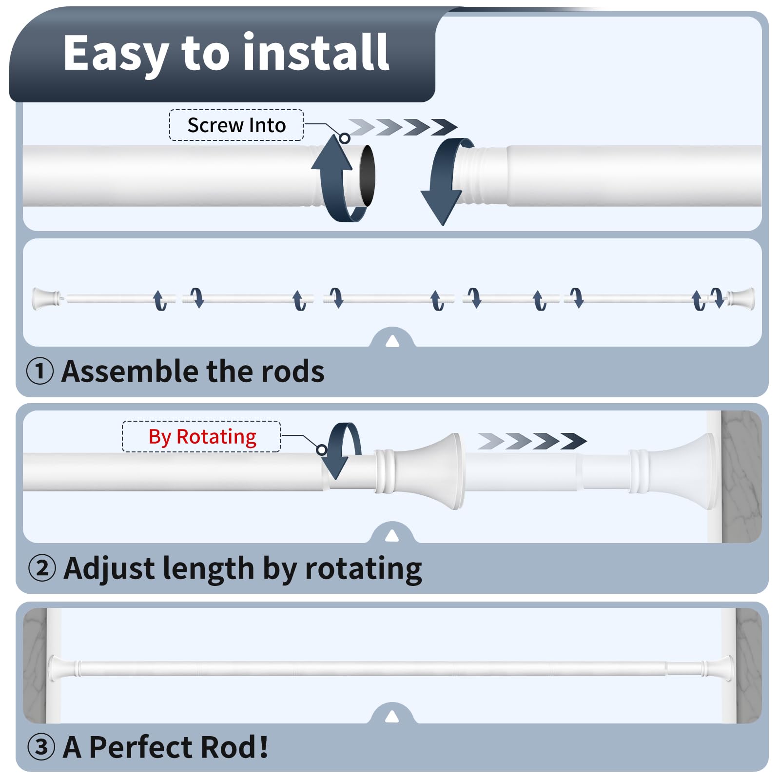 YNL rod beside tape measure displaying precise 36–84 inch sizing