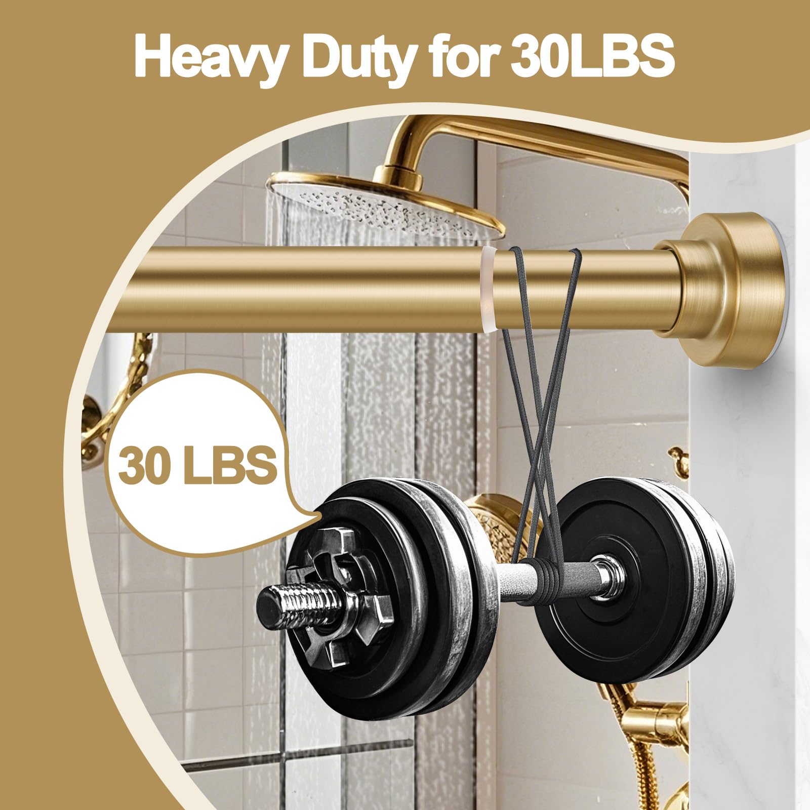 YNL rod beside tape measure showing adjustable 34–96 inch range