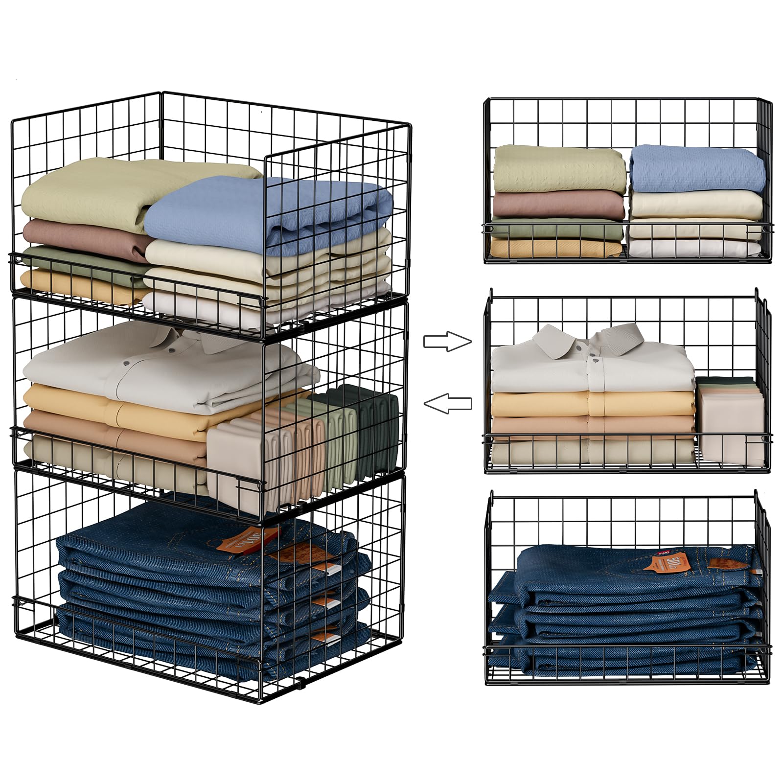 Yociyoga front view of organizer showing neat folded storage benefit