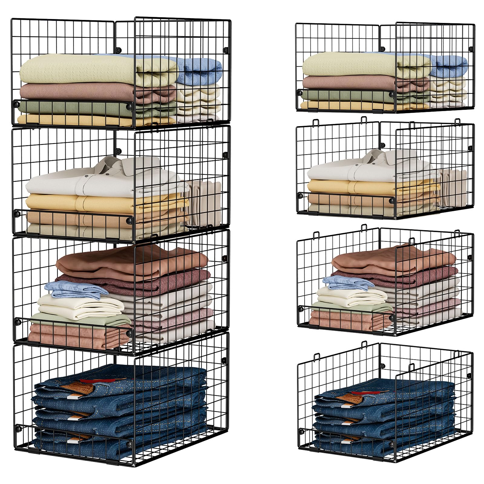 Yociyoga front view showing assembled organizer and clear storage benefit