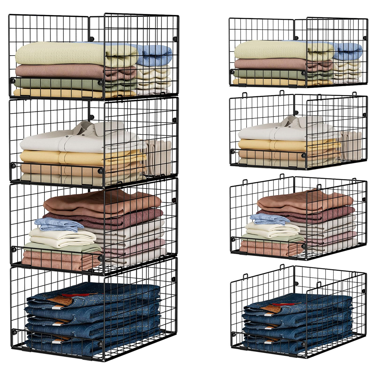 Yociyoga front view showing assembled organizer and clear storage benefit