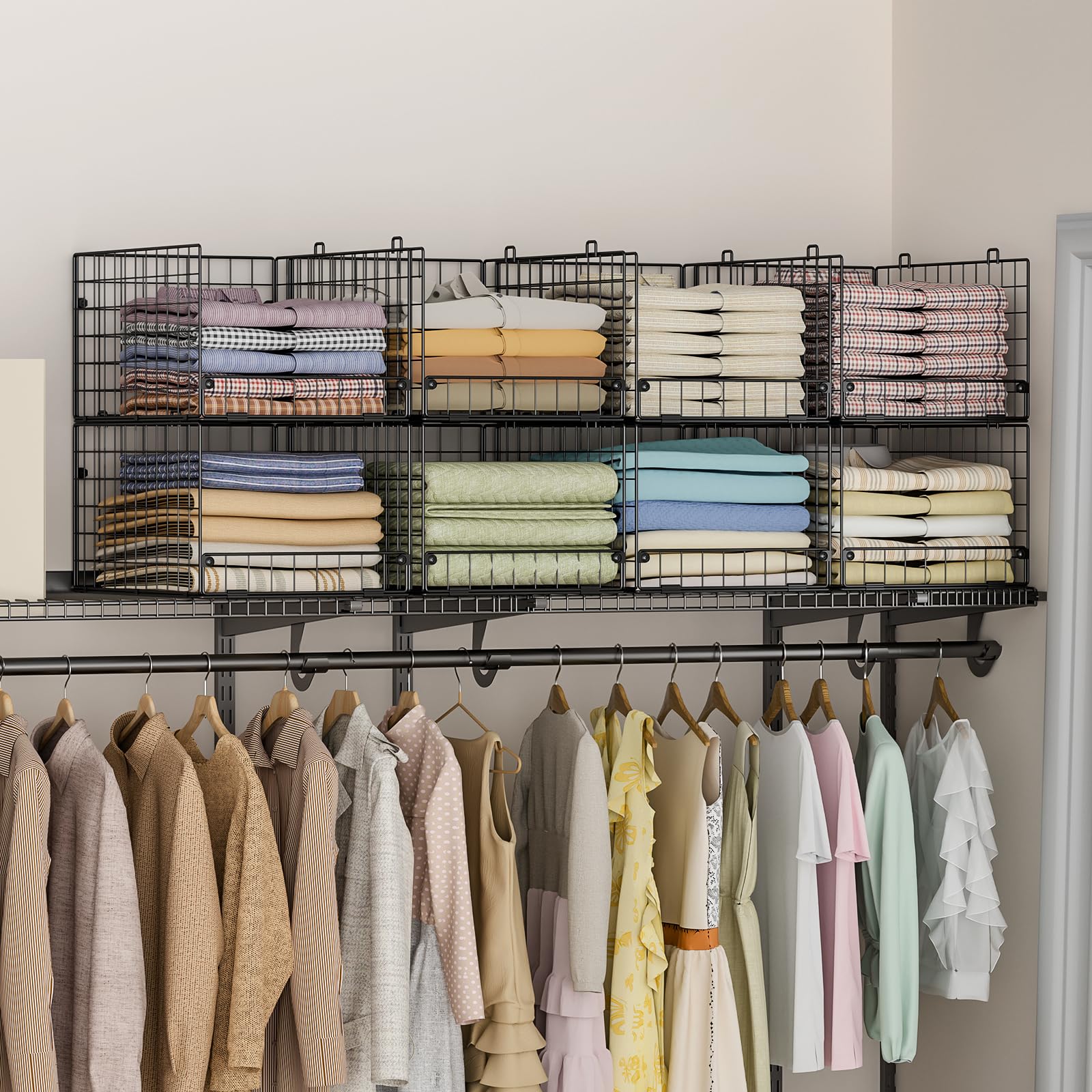 Yociyoga two stacked units showing expandable vertical storage benefit