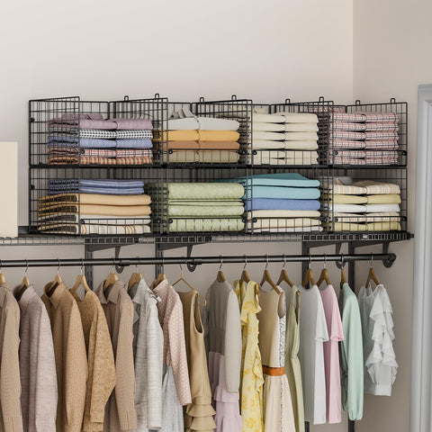 Yociyoga two stacked units showing expandable vertical storage benefit