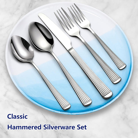 Yoehka dinner setting lifestyle with flatware elevating a table for guests
