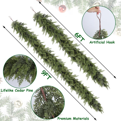 YOFIT garland draped on fireplace mantel adding cozy seasonal ambiance