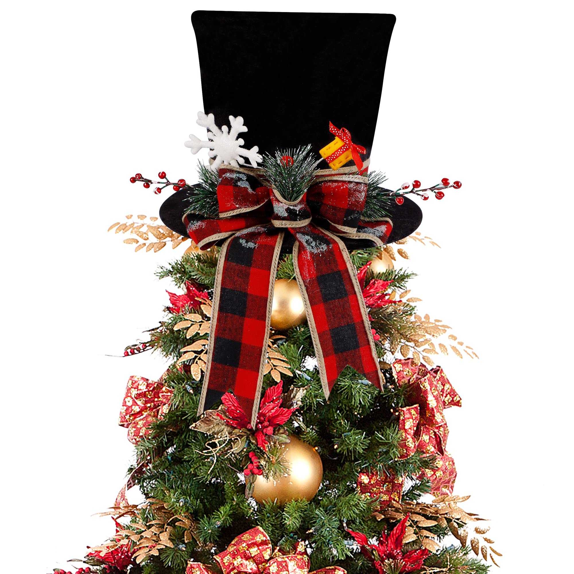 YOFIT top hat front view showing elegant velvet crown and festive look