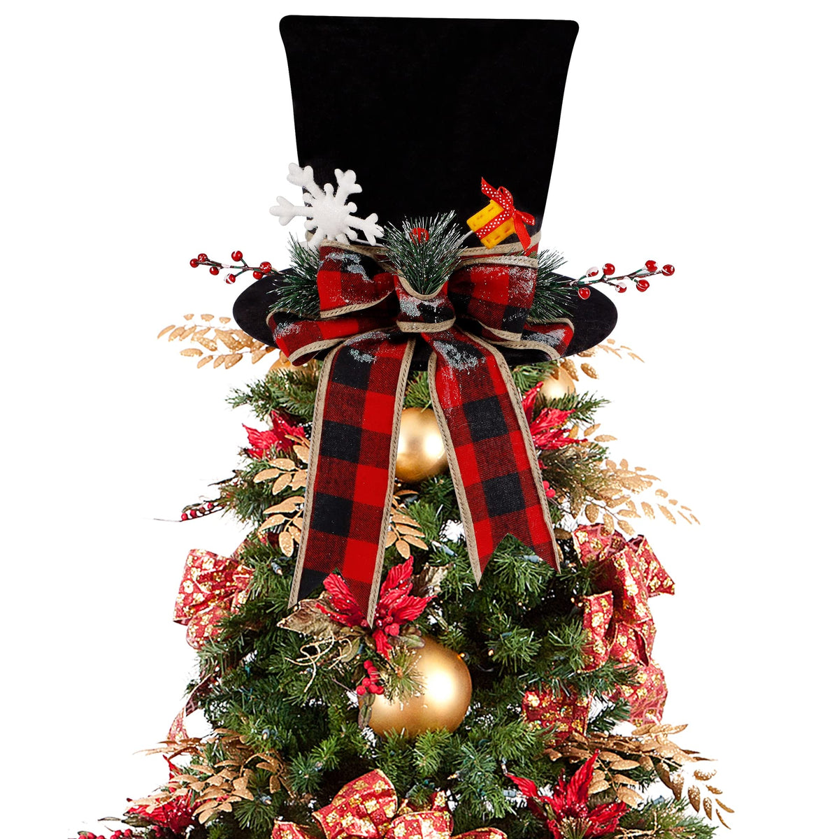 YOFIT top hat front view showing elegant velvet crown and festive look