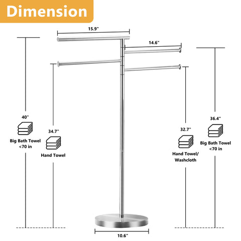 YOFOVI rack with towels demonstrating scale and space-saving benefit