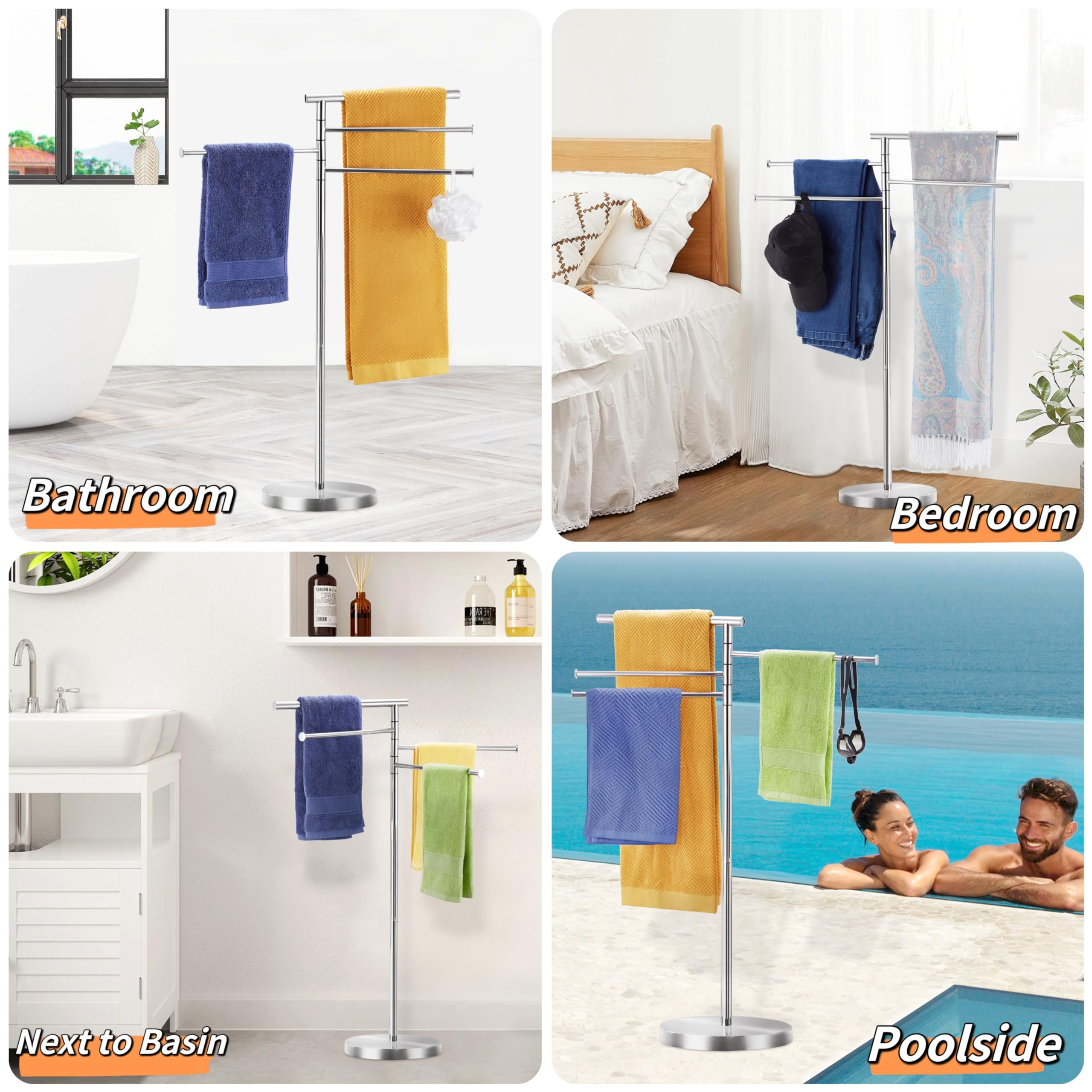 YOFOVI stacked towels on arms illustrating increased drying capacity benefit