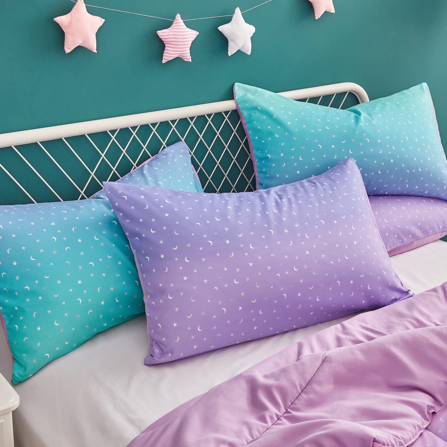 Yogeneg pillowcase detail showing soft microfiber and stitching benefit: comfortable sleep surface
