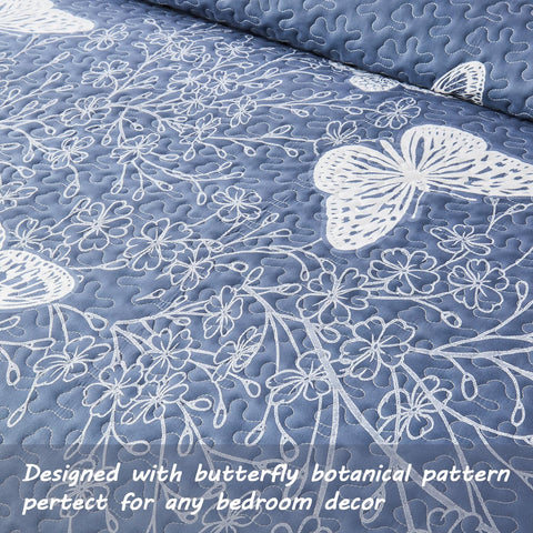Yogeneg quilt on a made bed in a bedroom showing calming decor and easy layering