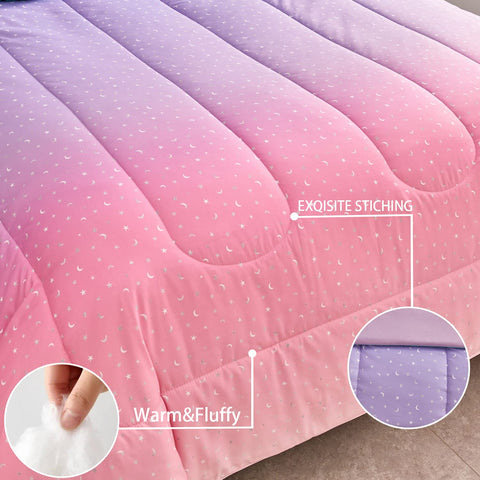 Yogeneg comforter laid beside ruler for scale showing twin dimensions benefit: size clarity