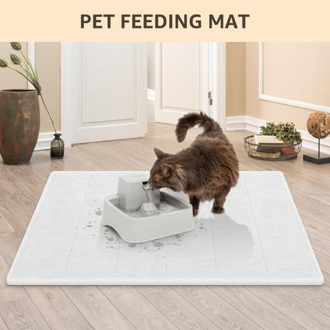 Yolife under pet bowls catching spills and protecting floors effectively