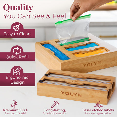 YOLYN bamboo grain close-up highlighting durable natural finish