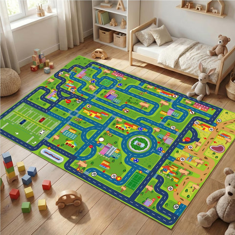 yongjoy in a bright playroom demonstrating organized kids play area