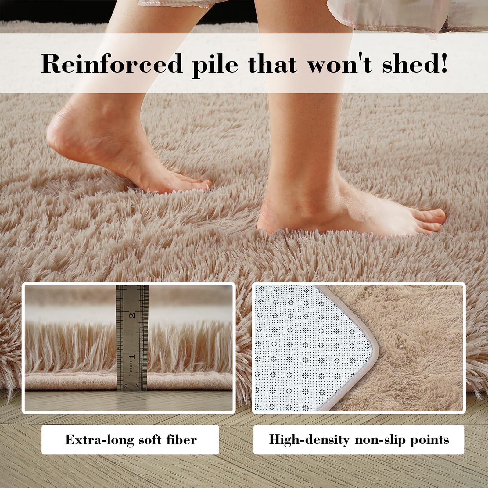 yongyangjuxin rug beside bed demonstrates 8x10 scale and comfort