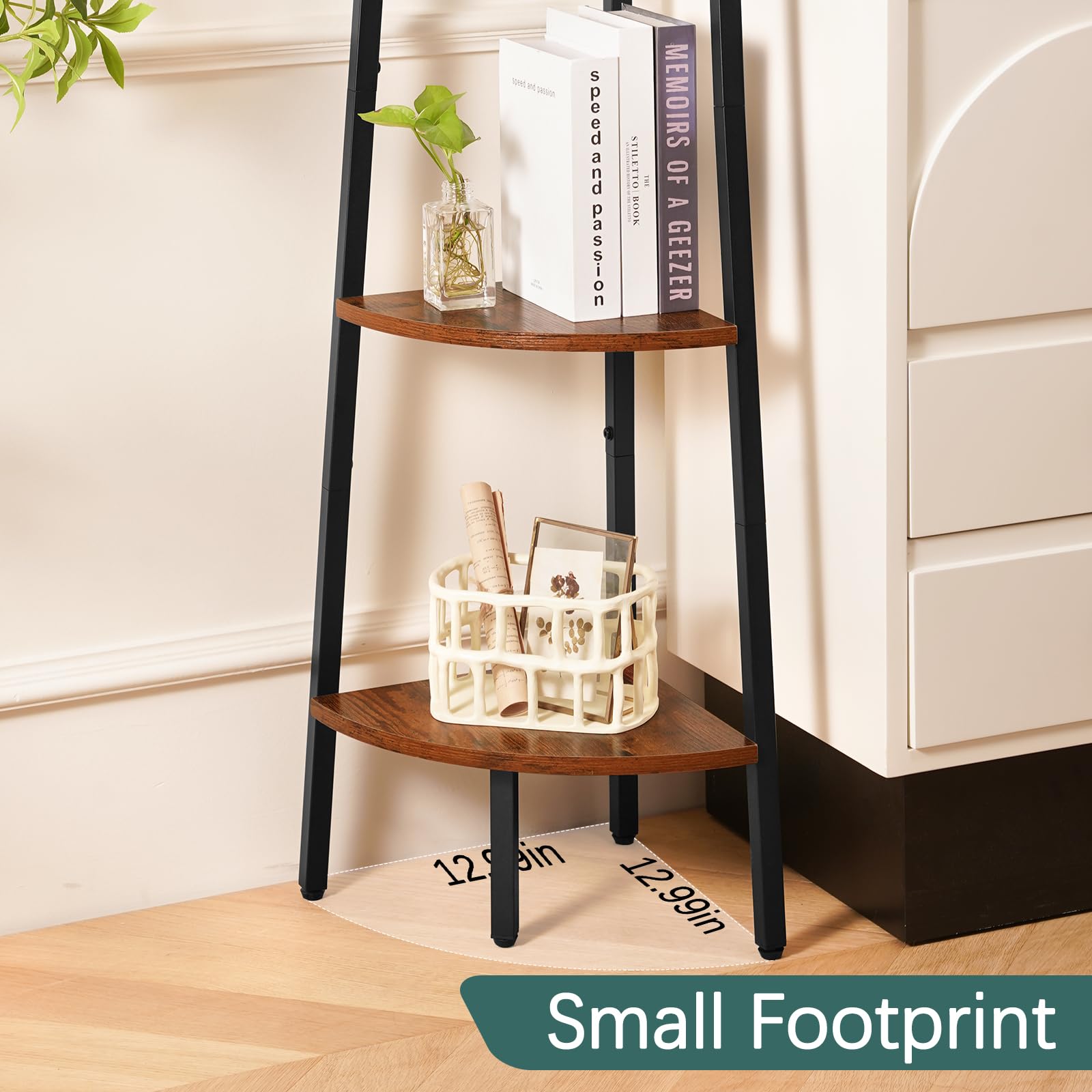 Yoobure shelf staged with books and plants demonstrating organized display