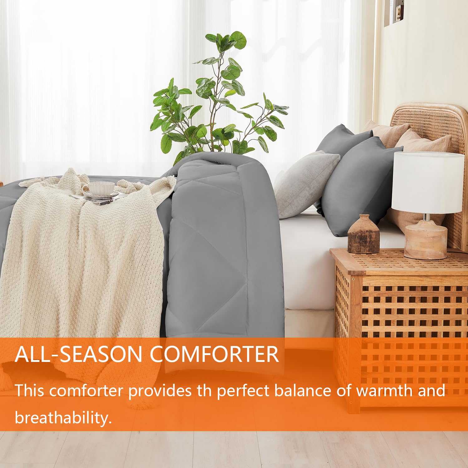 YOOHU comforter folded storage shot proves easy care and tidy space-saving storage