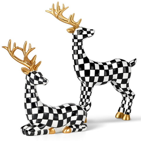 Yookeer front view of boxed grid deer showing ready-to-gift appeal