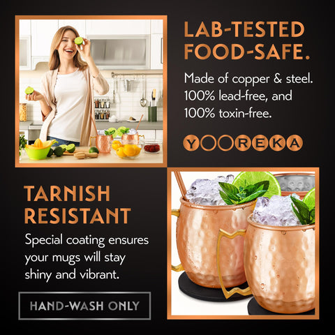 Yooreka set on bar cart showing decorative display and entertaining-ready benefit