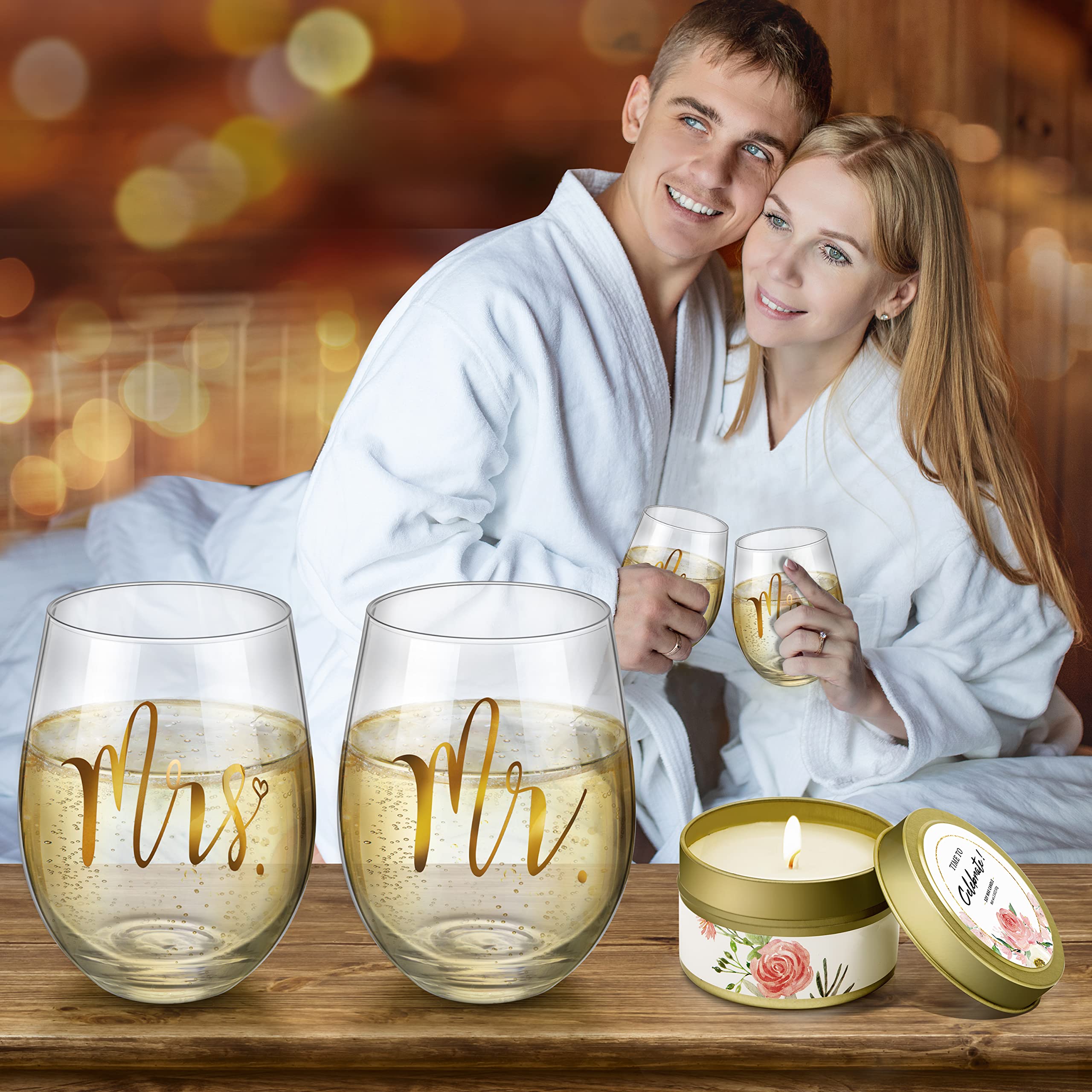 Yorktend wine and whiskey glasses photographed together for celebratory use