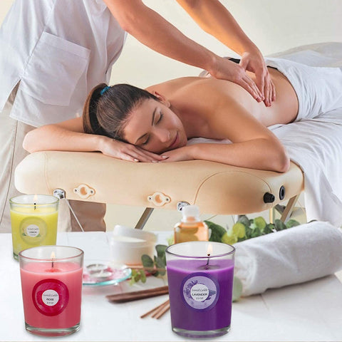 YOROXRG candle lit in a living room creating cozy ambient scent