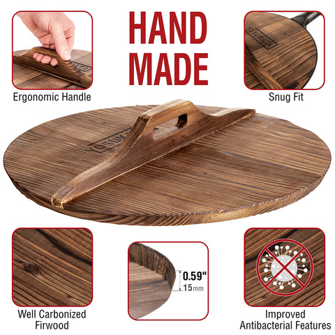 YOSUKATA lid handle detail for safe lifting and better grip while cooking