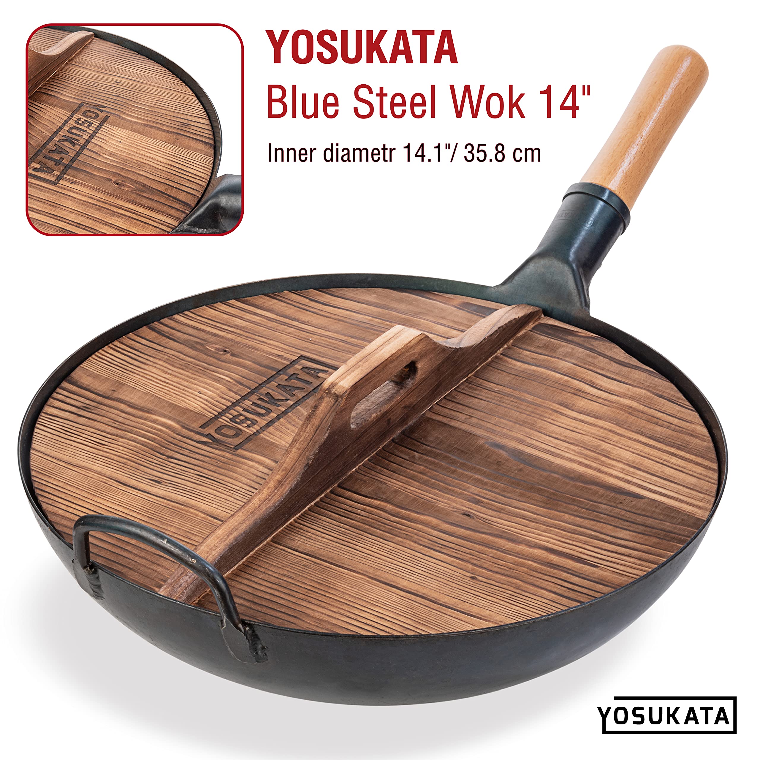 YOSUKATA wood grain texture highlighting carbonized finish and durability