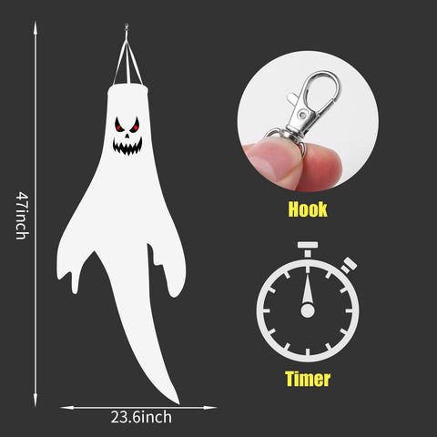 YOTNUS LED lights closeup illuminating ghost for visible night effect