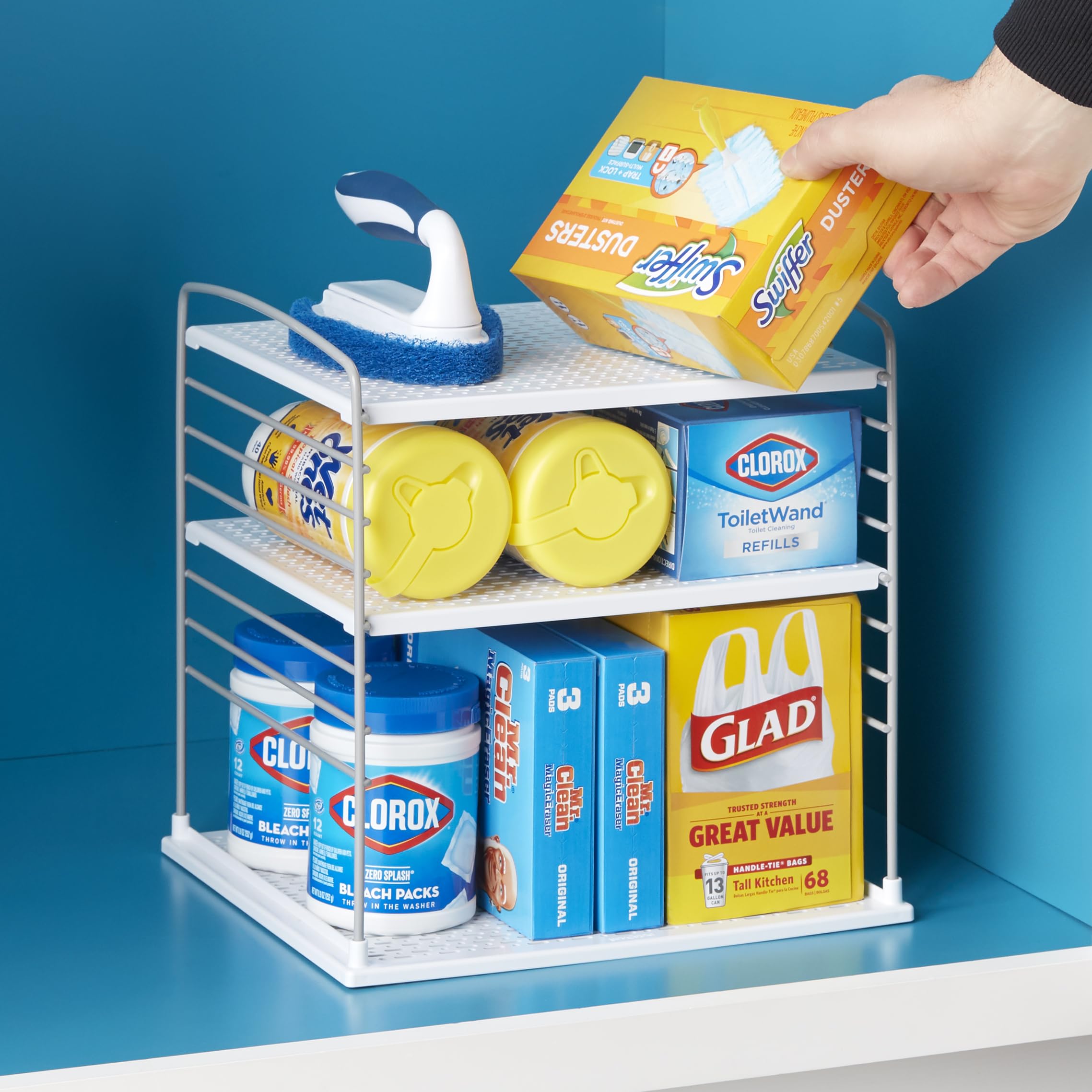 YouCopia multiuse pantry display organizing wraps, crackers, and toiletries