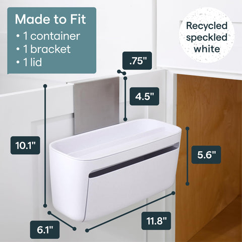 YouCopia flip-down bin open with pods visible for quick one-handed reach