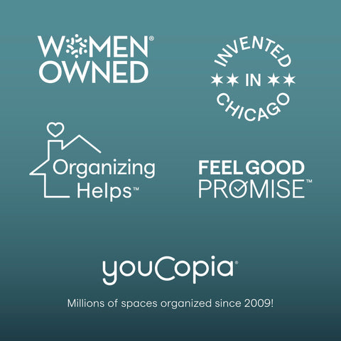 YouCopia on a kitchen floor in use for convenient pull-out access during cleaning