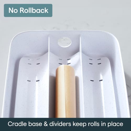 YouCopia StoraRoll removable labels displayed for quick drawer organization